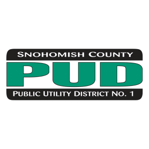 Snohomish County PUD rebates for home energy efficiency upgrades, public utility district logo