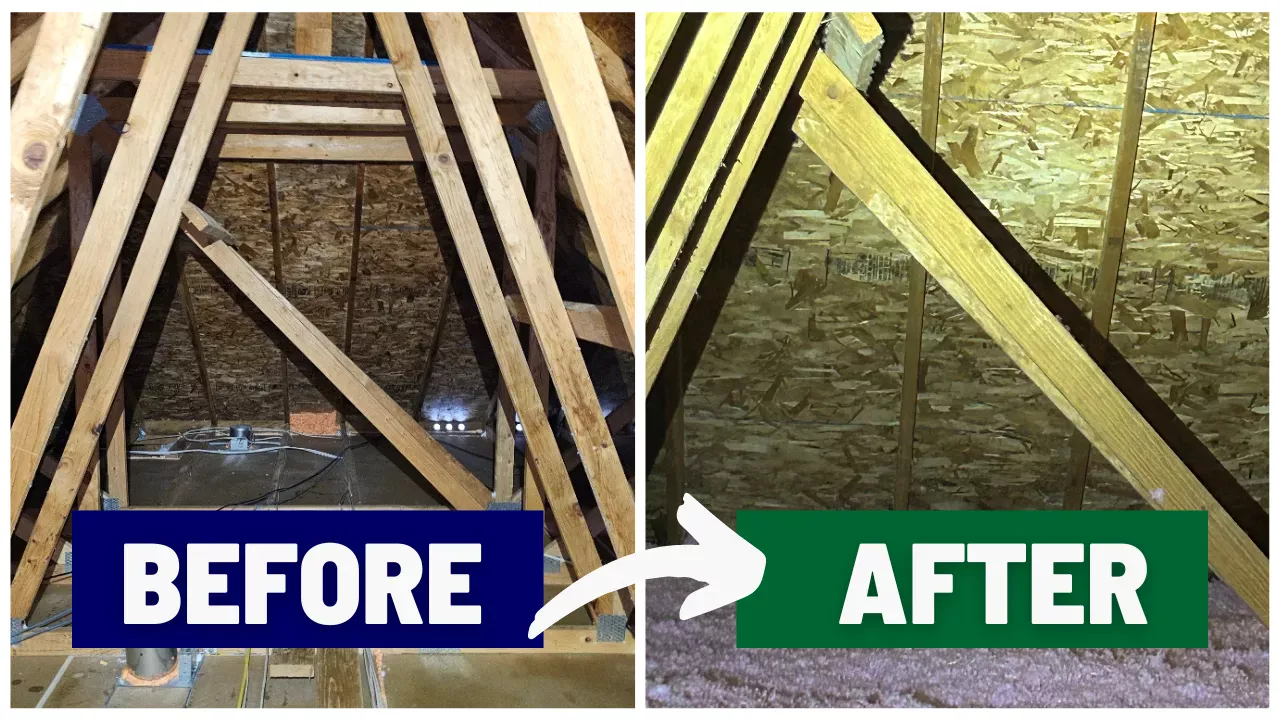 Before and after crawlspace mold remediation Bow WA