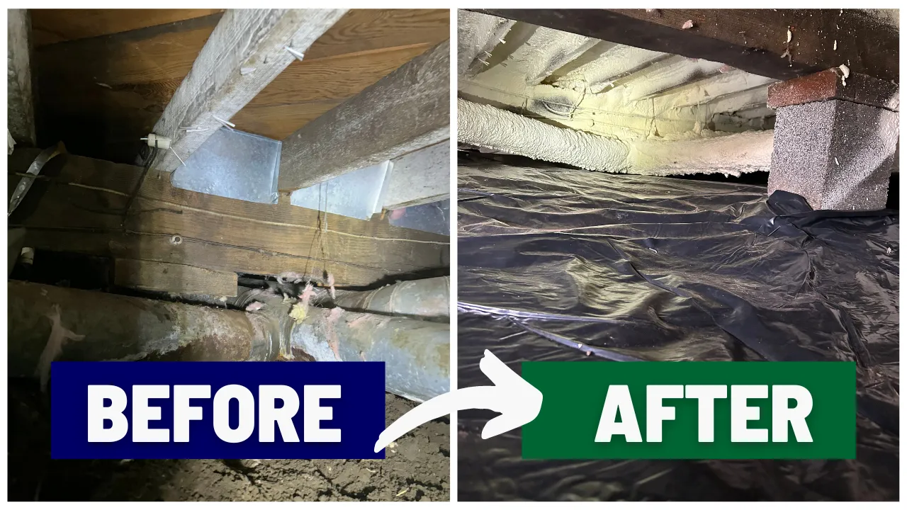 Crawlspace vapor barrier and spray foam insulation service Everett WA